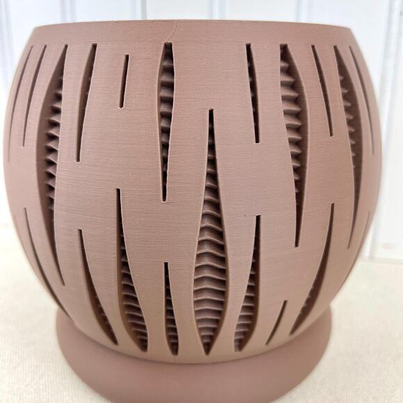 Modern Geometric Planter, Split Planter Pot, Cutout Design, Indoor Flower Pot - Picture 3 of 10